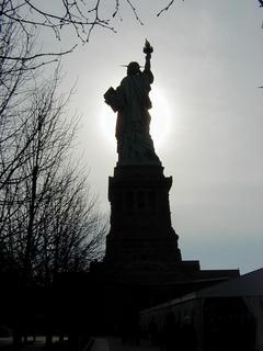 Silhouette of Statue of Liberty<br>Location: <a href="https://www.google.com/maps/search/?api=1&query=40.69038,-74.0455" target="_new">Liberty Island</a>
